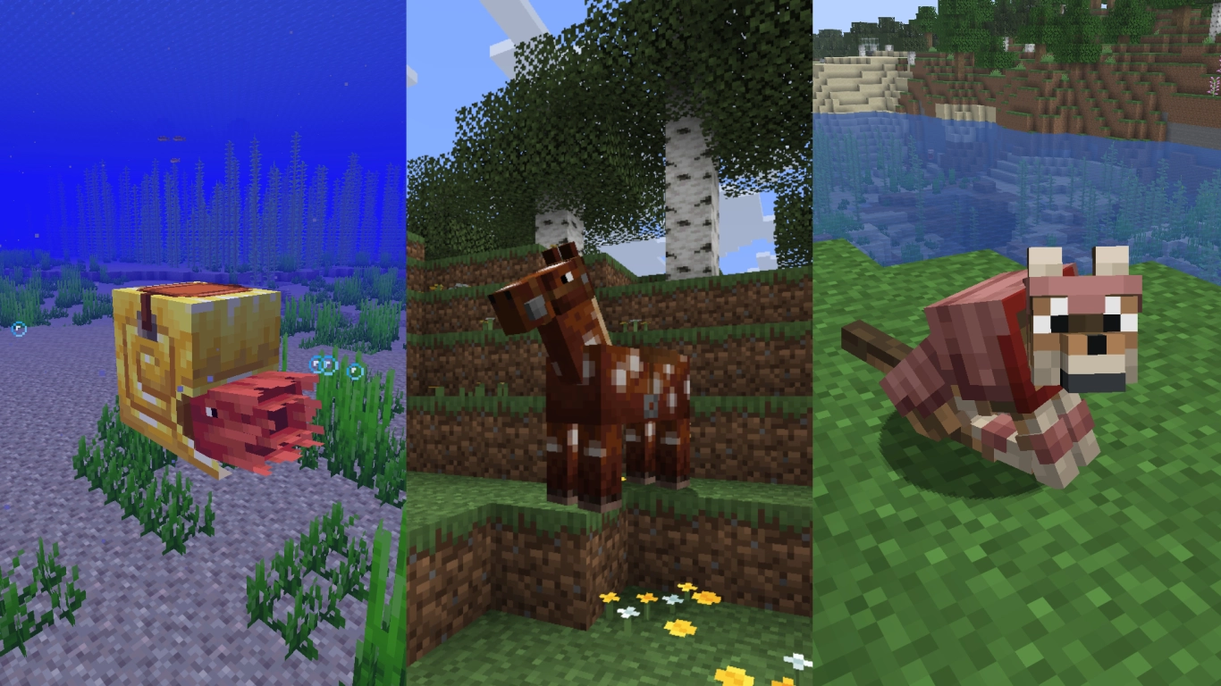 Tier S: animali addomesticabili in Minecraft - lupi e cavalli