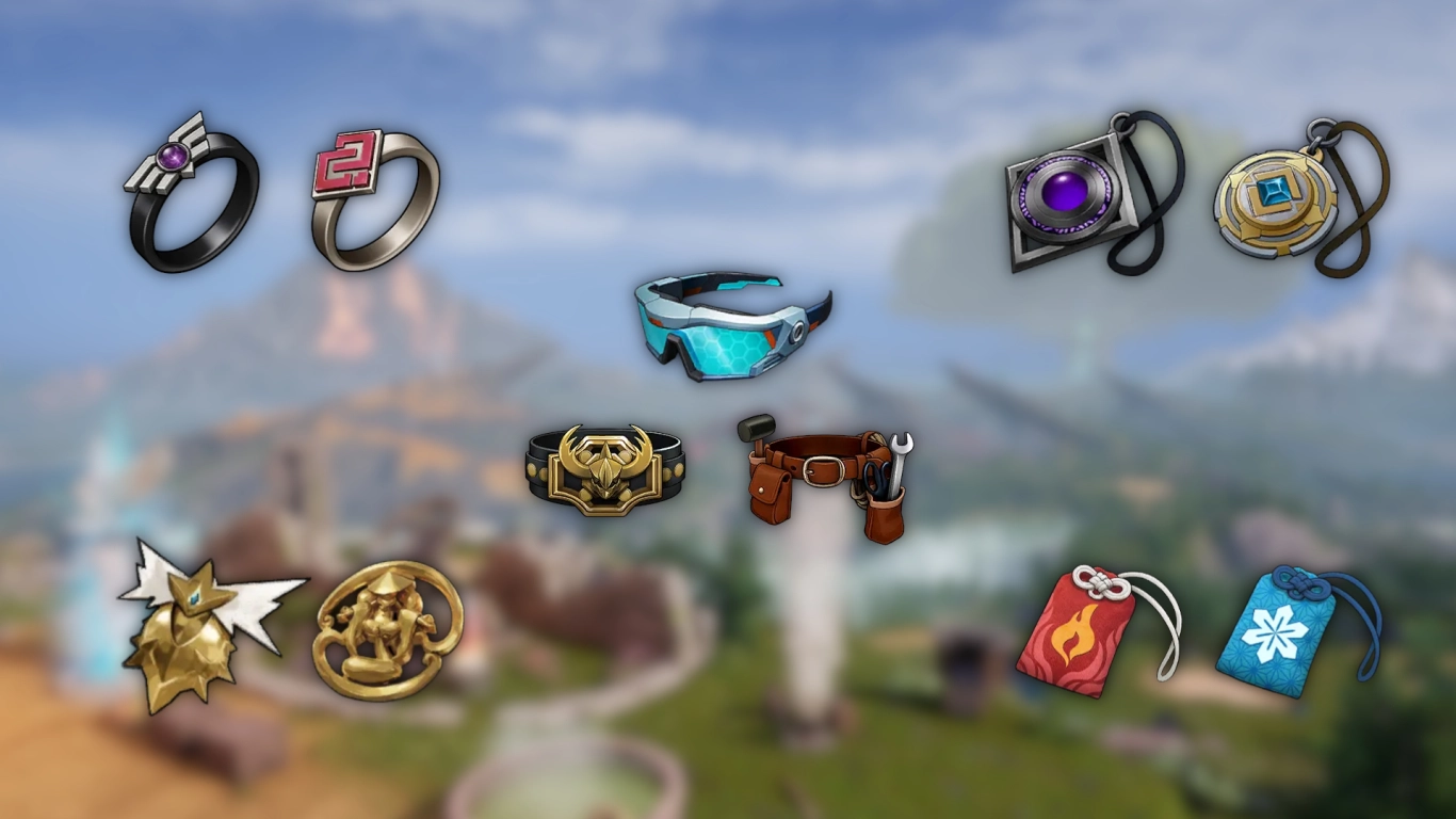 Palworld spezielle Accessoires: Abzeichen, Kleidung, Ringe, Amulette und antike Knochen