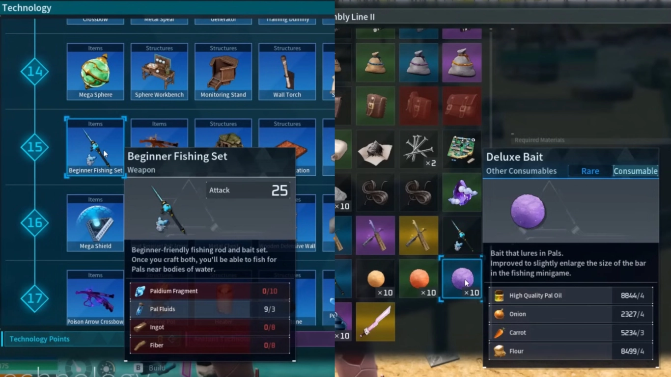 Wędki i przynęty w Palworld do efektywnego wędkowania