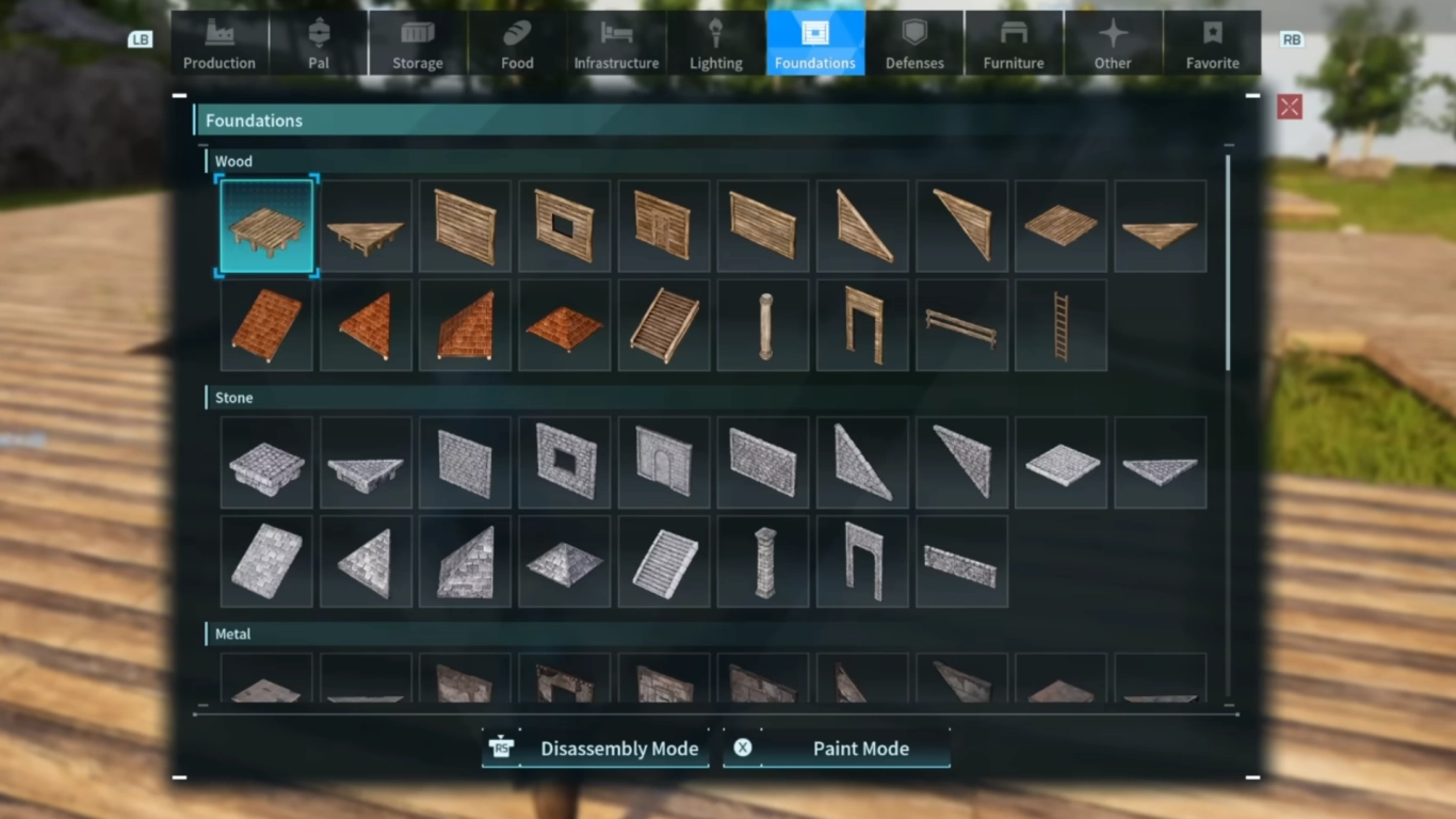 Palworld technologies and structure sets for efficient base building