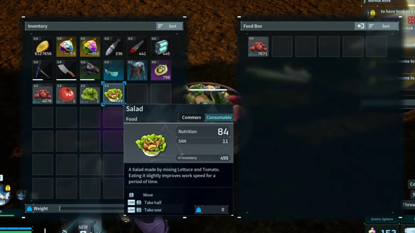 Zdrowie psychiczne i wartości głodu Palów w Palworld