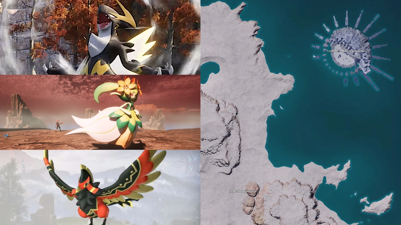 Palworld Wildlife Sanctuary 3 with Astegon, Bushi, and Orserk