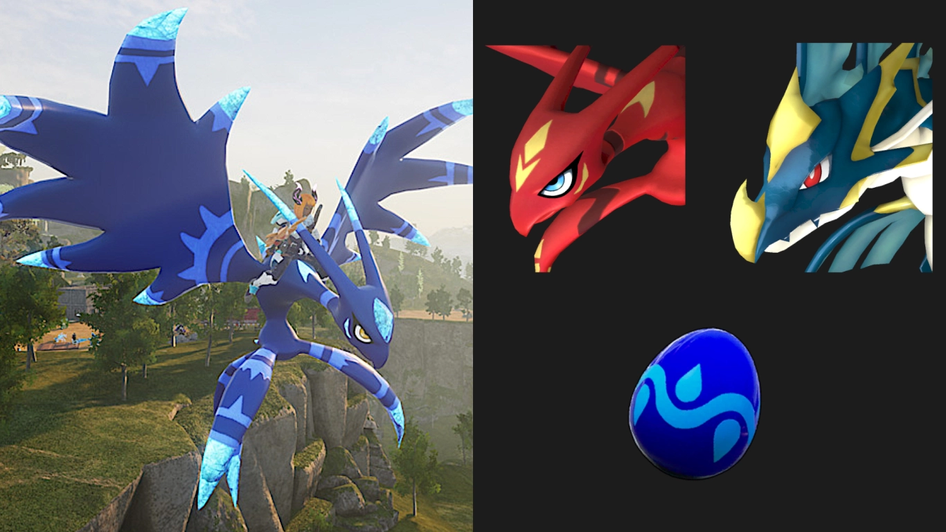 Suzaku Aqua comme monture volante et amplificateur Eau dans Palworld