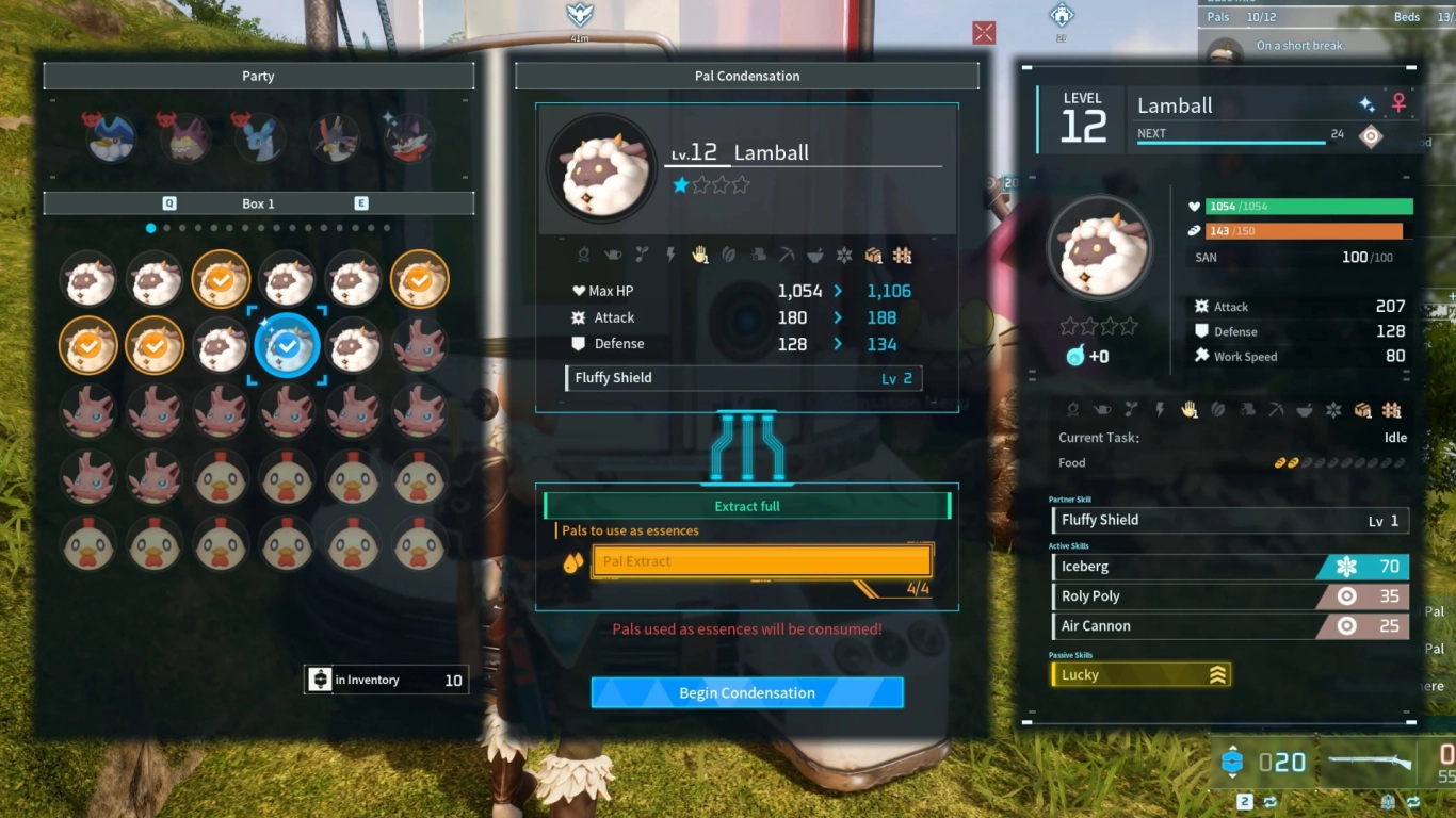 Condensador de Pal em Palworld: condensar e níveis de estrelas