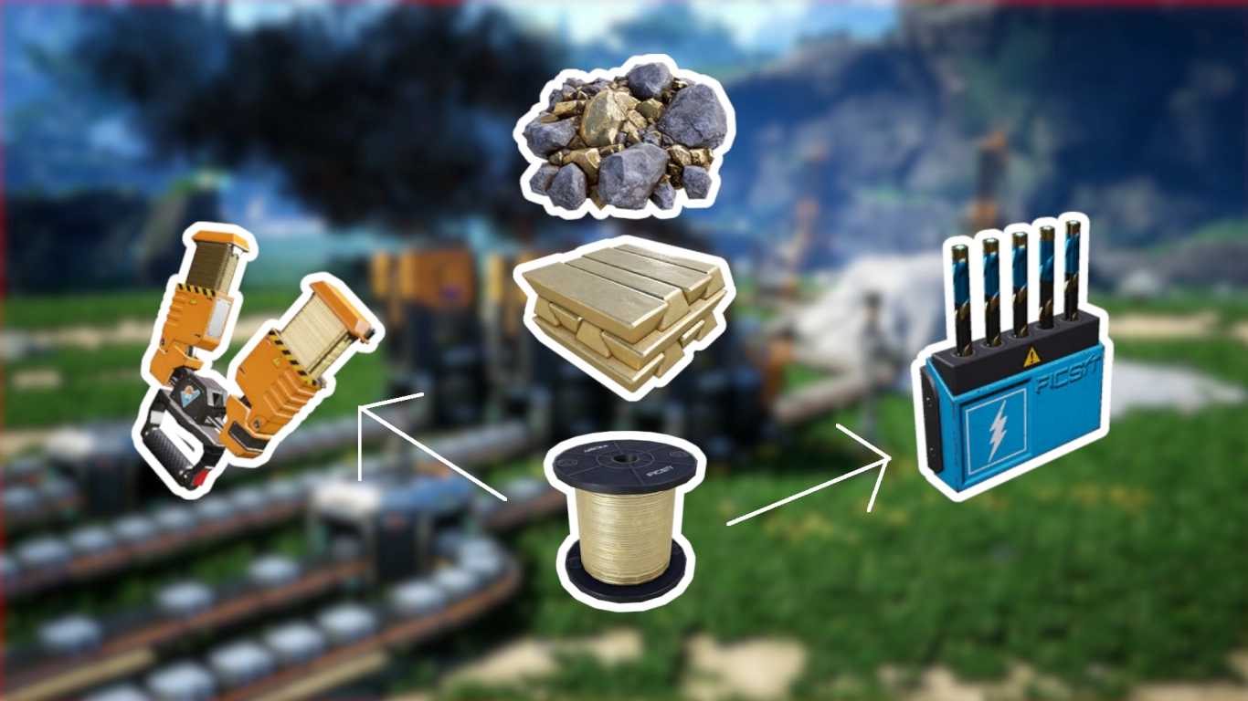 Satisfactory’de MAM Caterium araştırması, Zipline ve Hızlı Tel