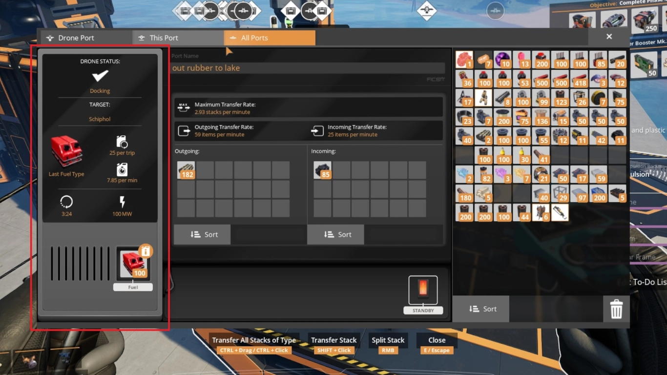 Bester Treibstoff für Satisfactory-Drohnen: Geschwindigkeit und Reichweite