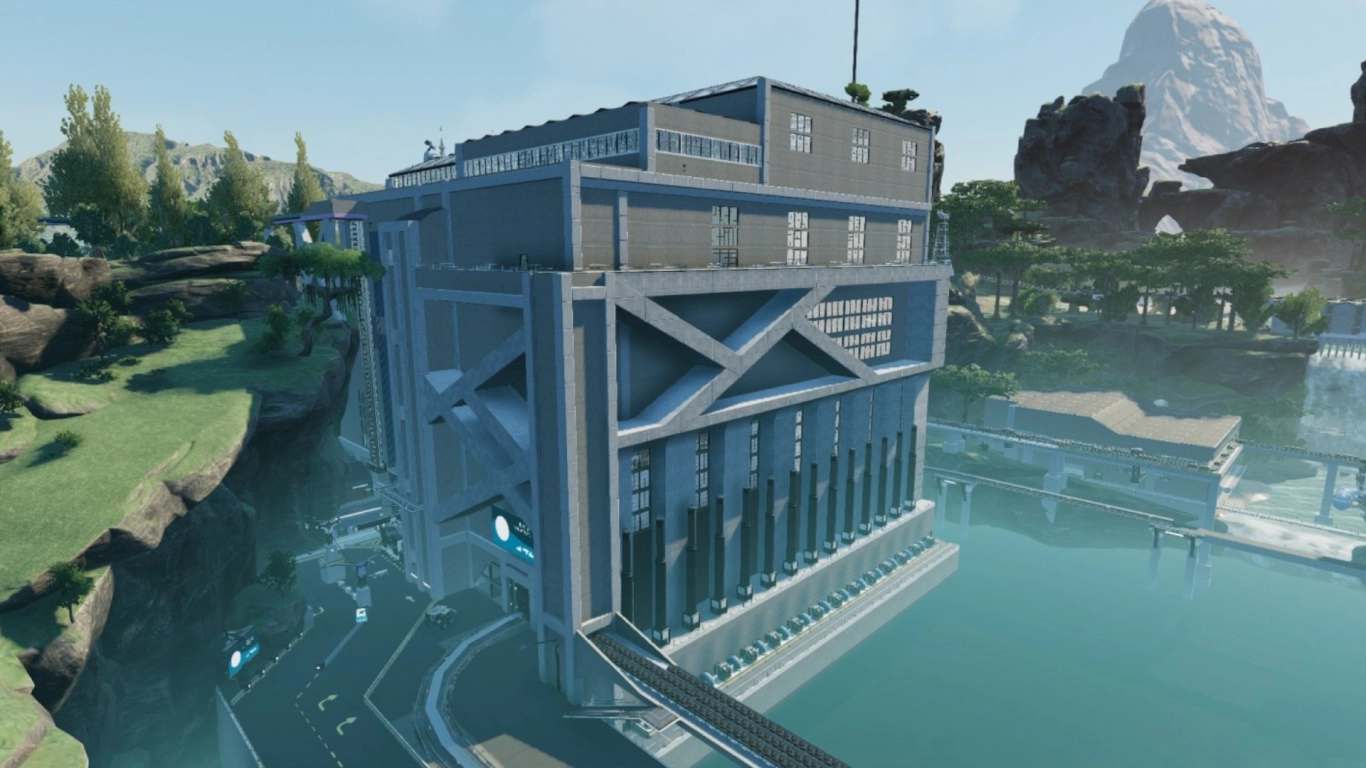 Satisfactory Fabrik mit Tiefe, Säulen und Fenstern gestalten