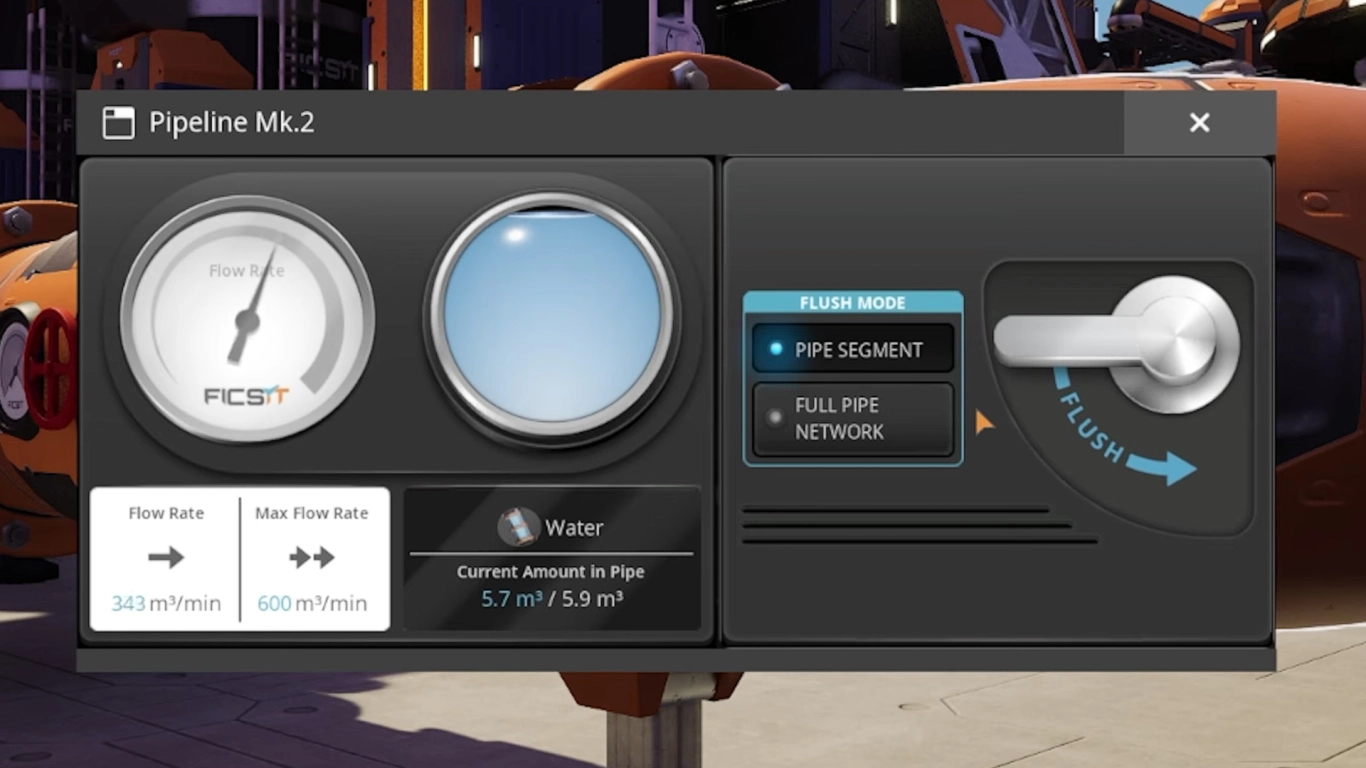 Leidingen en pompen in Satisfactory voor het transport van vloeistoffen en gassen