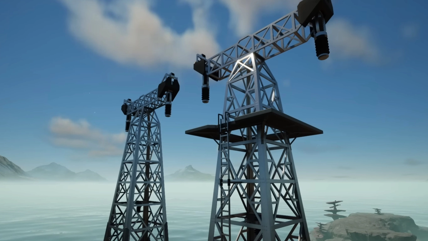 Satisfactory Stromnetz: Hochspannungsmasten, Zipline und Energiespeicher