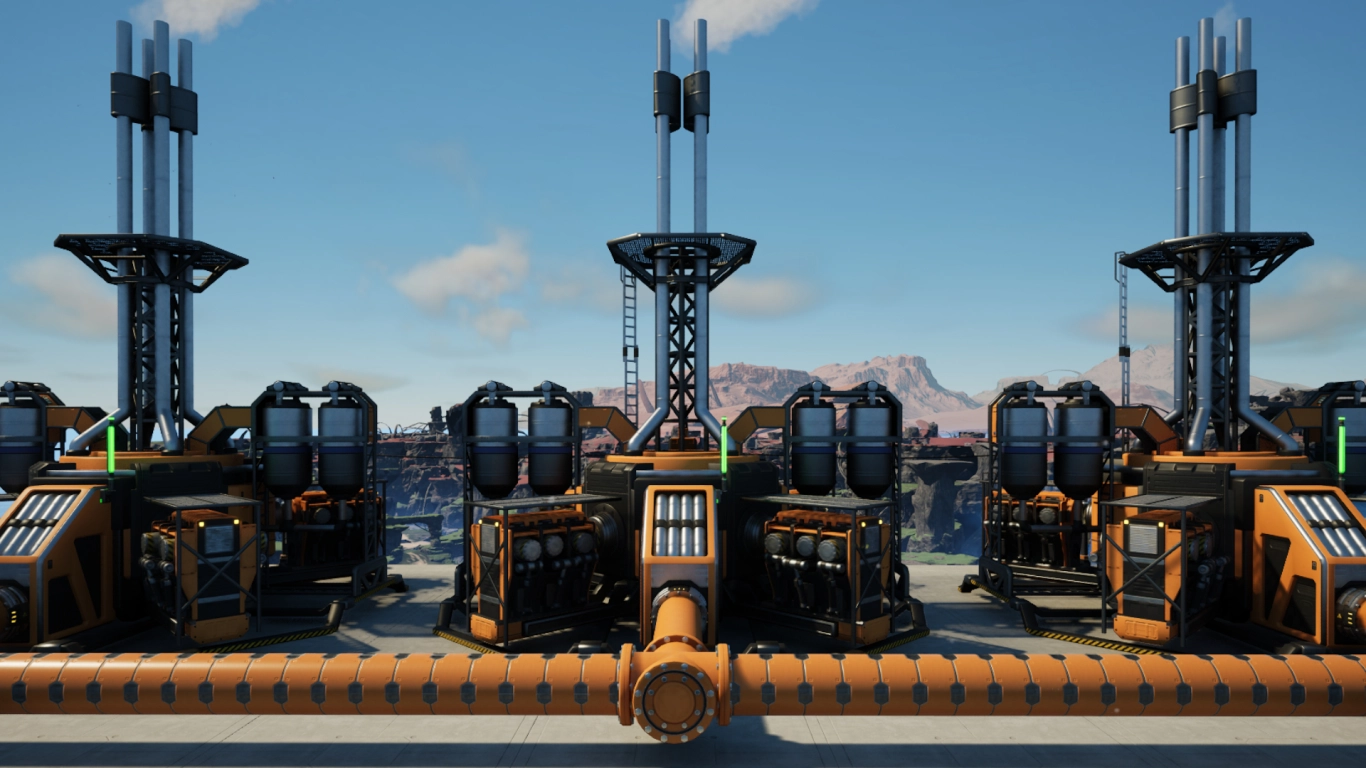 Satisfactory’de güçlü petrol bazlı elektrik için Yakıt Jeneratörü
