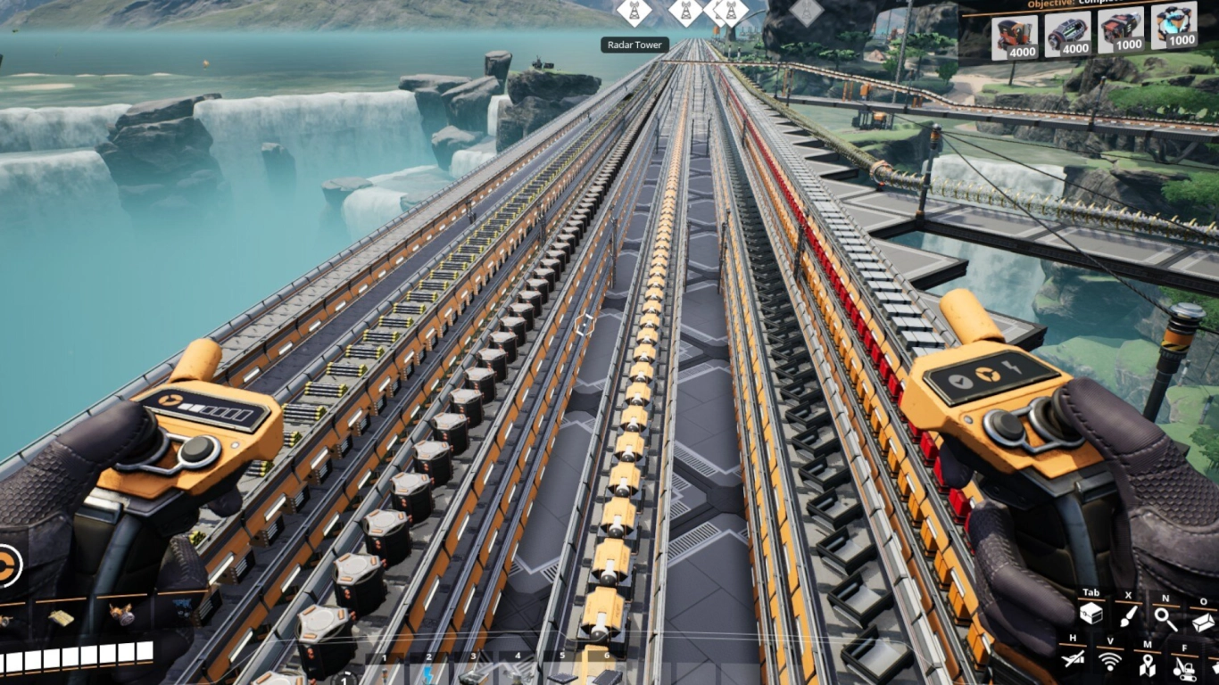Satisfactory conveyor belts transport resources and speed up player movement