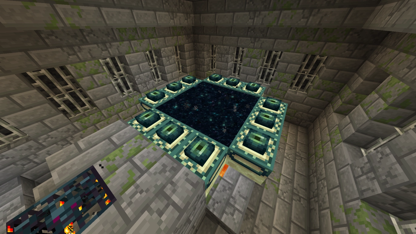 Portail de l'End dans Minecraft avec 12 yeux