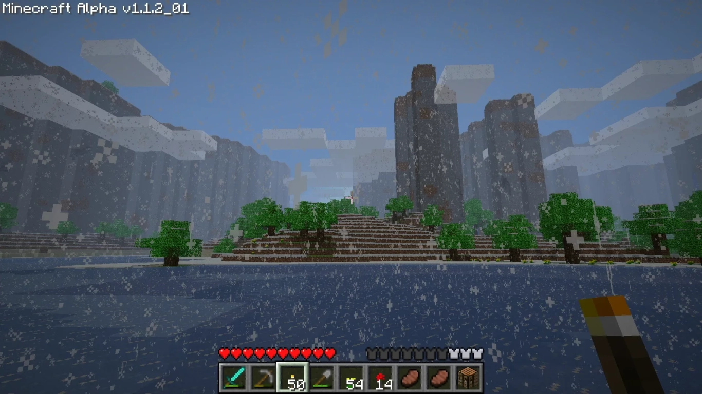 Monolithes rares dans Minecraft Alpha