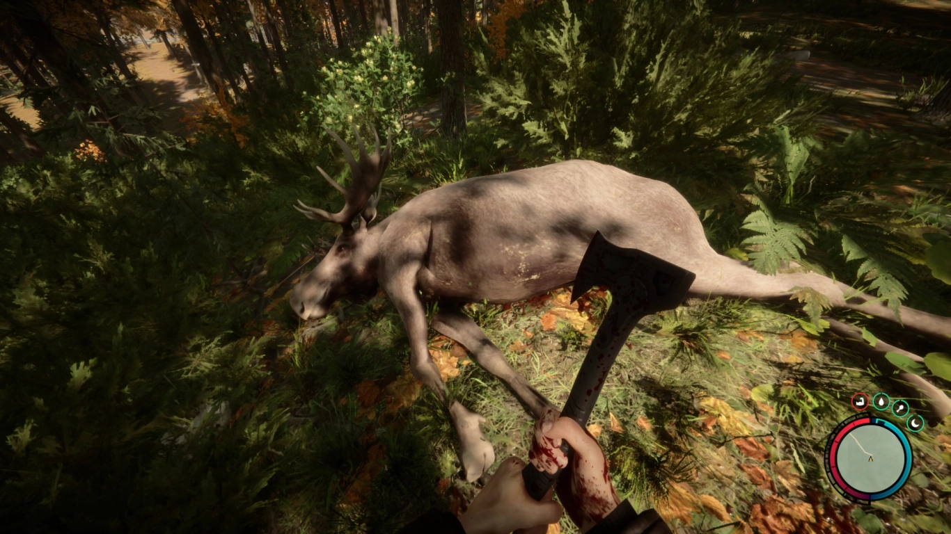 Sons of the Forest hunt animals and process meat
