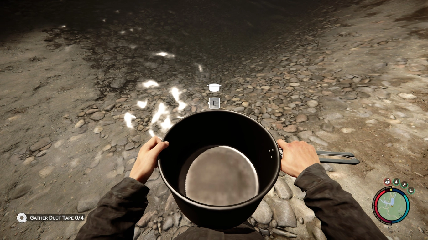 Cooking pot recipes at the campfire in Sons of the Forest