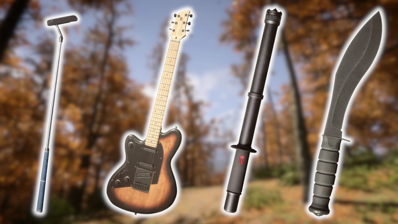 Kaart met vindplaatsen van de melee-wapens in Sons of the Forest