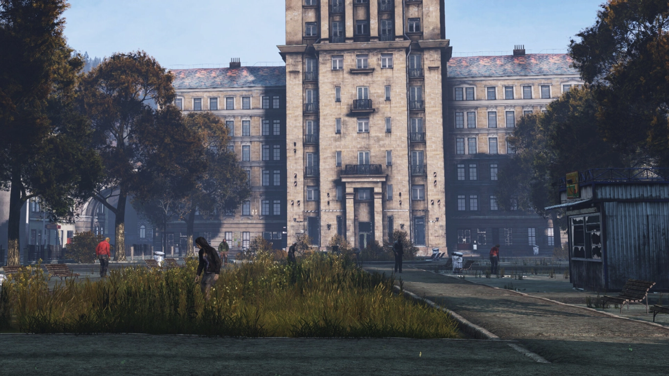 Viele Zombies in einer Stadt