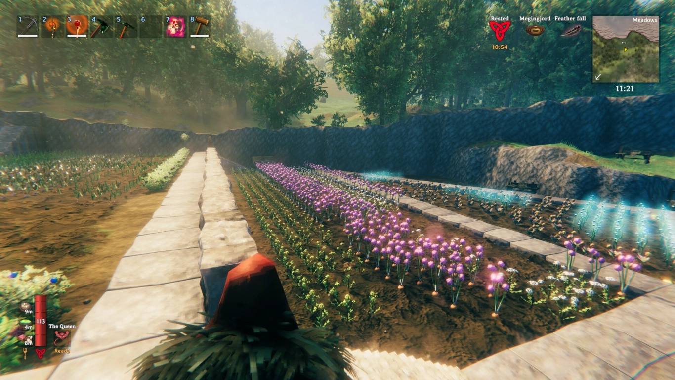 Valheim Farming mit Feldern und Tierzucht an der Basis