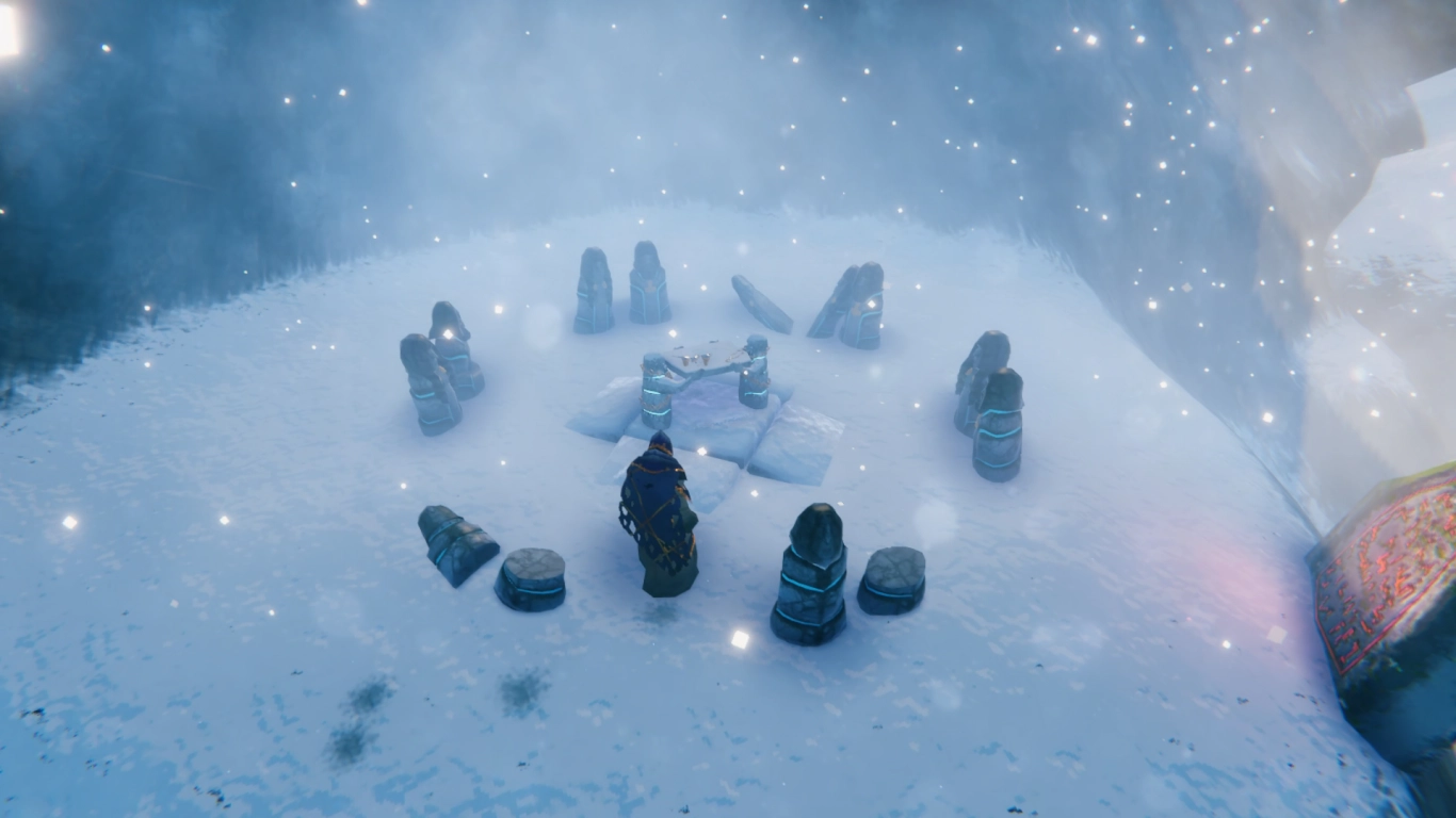 Valheim Gebirge mit geheimer Schmiede des Potenzials für Ausrüstungs-Upgrades