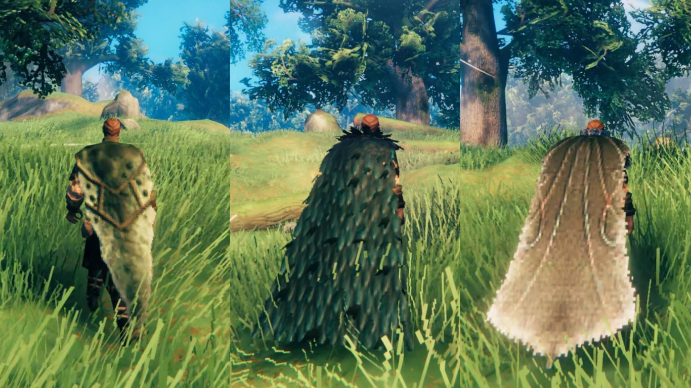 Valheim mantello di lino in sei colori come elegante complemento dell’armatura