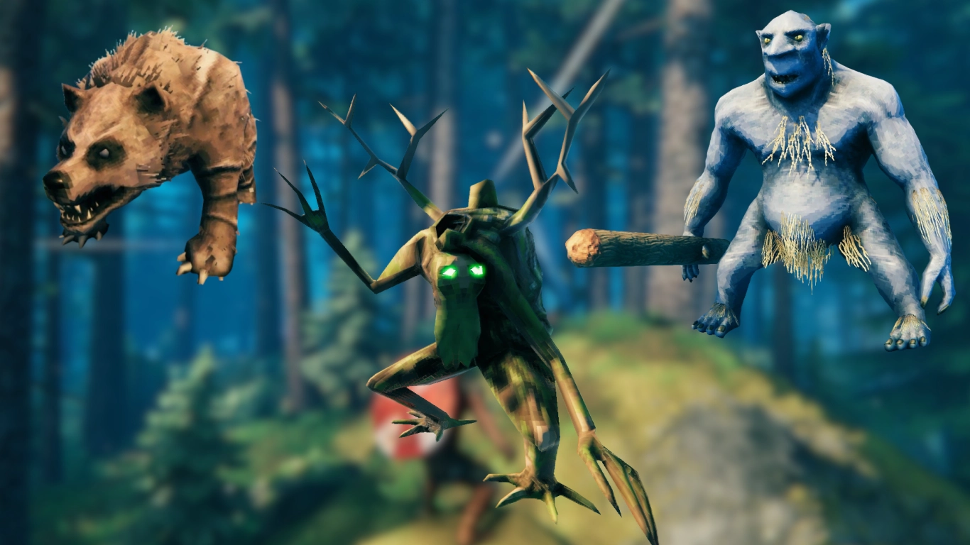 Nemici di Valheim nella Foresta Nera: nani grigi, troll e scheletri