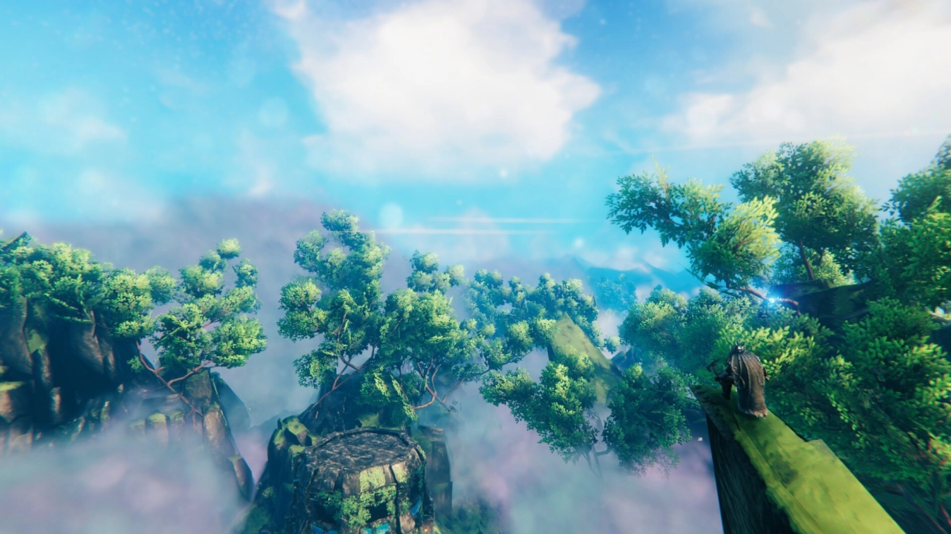 Valheim Mistlands Biom Überblick mit Nebel und Hügeln