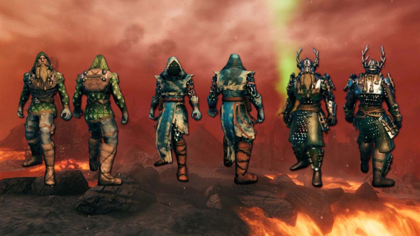 Armaduras das Terras de Cinzas em Valheim: Conjuntos Ask, Embla e Flametal
