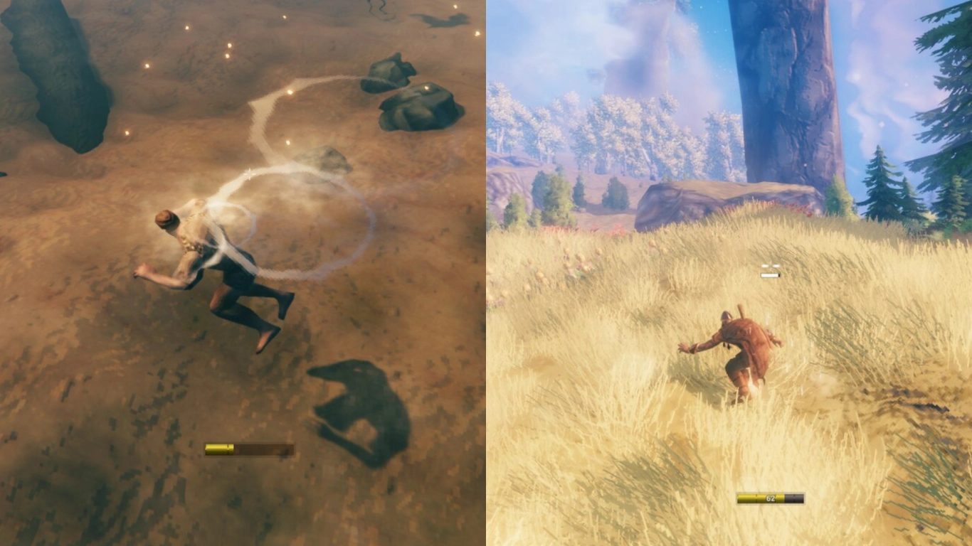 Valheim: habilidades de movimento — correr, saltar, furtividade e natação