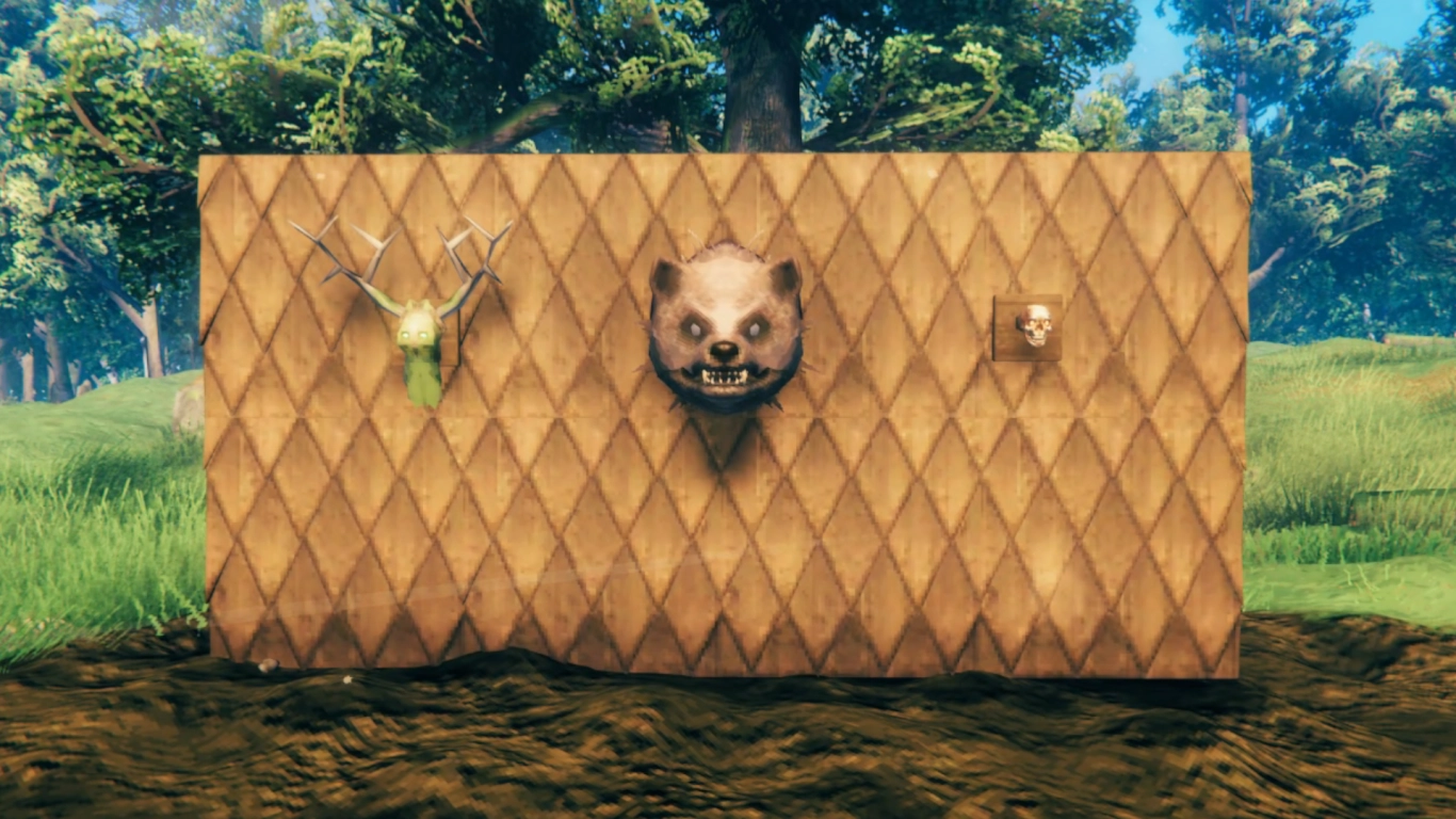 Valheim Black Forest trophies for Greydwarfs, Trolls, and Bears with drop chances and crafting