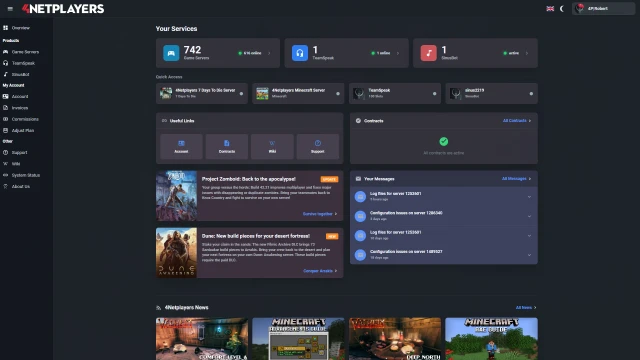4Netplayers Webinterface