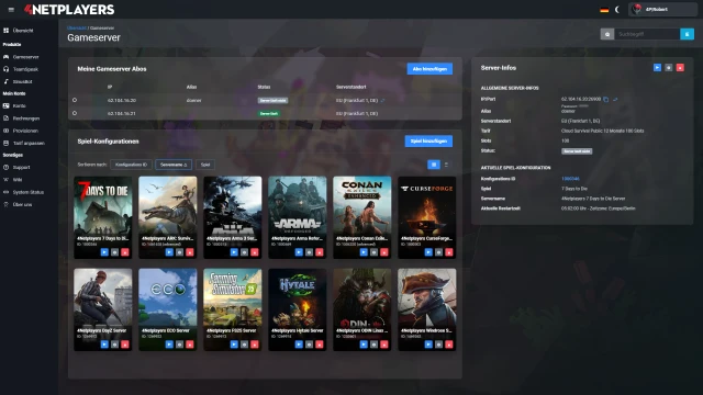 4Netplayers Webinterface
