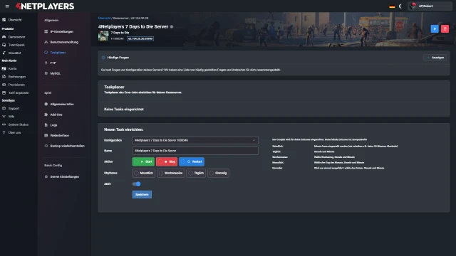 4Netplayers Webinterface